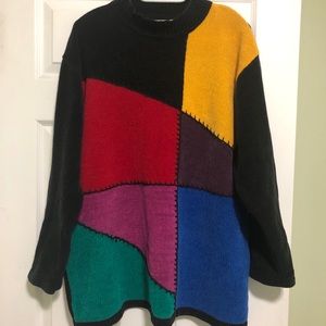 Vintage Penman’s Chenille Color Sweater Patchwork
